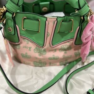Juicy Couture Green and Pink Mini Dumpling